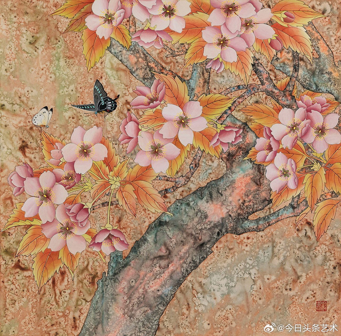 画家金鸿钧花鸟画