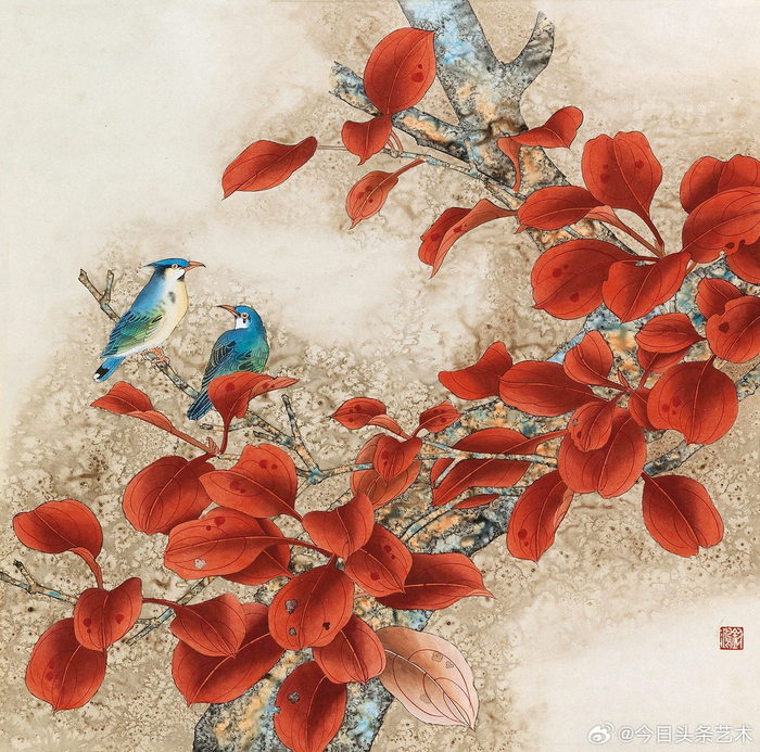 画家金鸿钧花鸟画