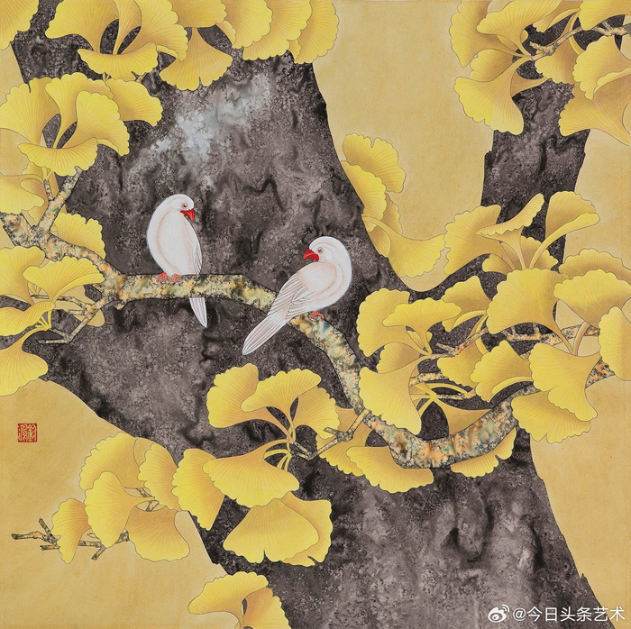 画家金鸿钧花鸟画