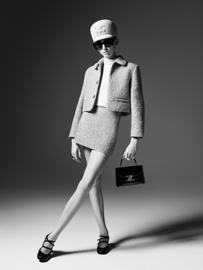 模特tess演绎celine 2024冬季女装广告大片
