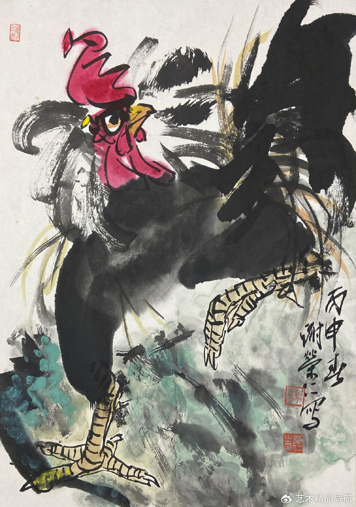 中国艺术名人榜——画家谢荣仁|鸡王|书法|画鸡_新浪新闻