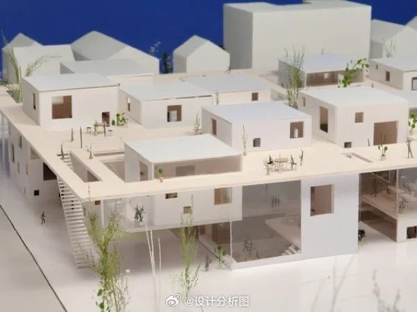 体量丰富的错台空间景观建筑设计