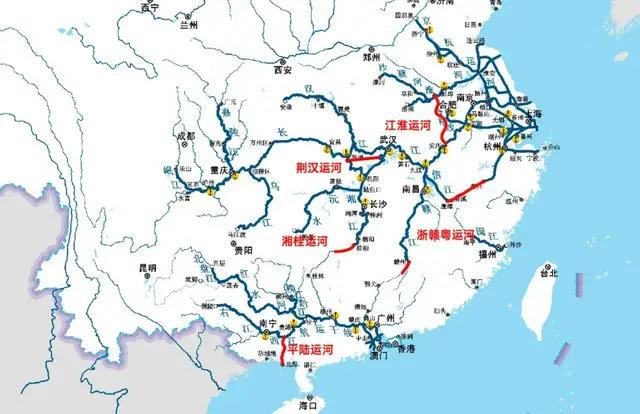 两江四湖路线图图片