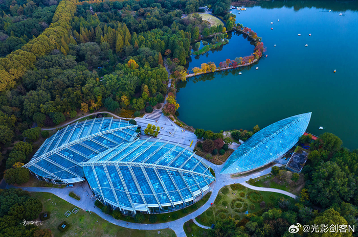 极美南京前湖秋色晓月日暮