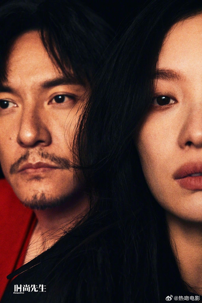 张震倪妮拍摄的一组写真两张有故事的脸逆cp张力拉满了