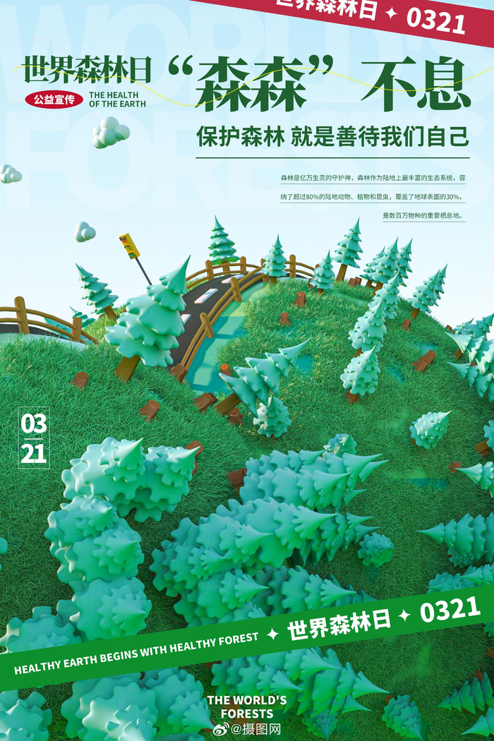 海报设计世界森林日海报模板版权素材by摄图网