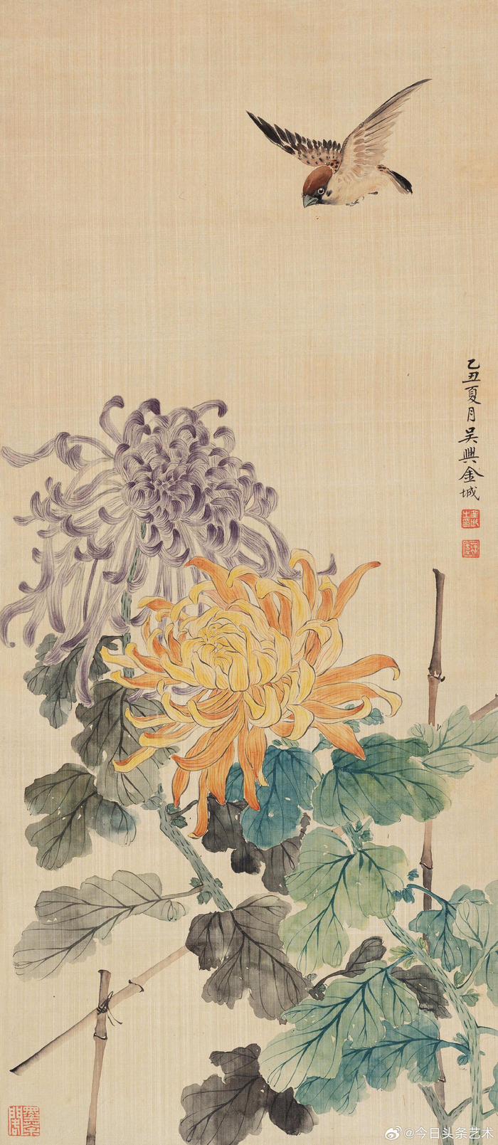 画家金城花鸟画