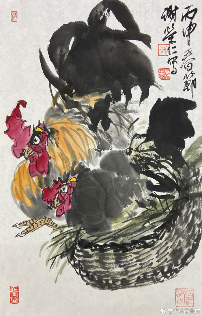 中国艺术名人榜——画家谢荣仁|鸡王|书法|画鸡_新浪新闻