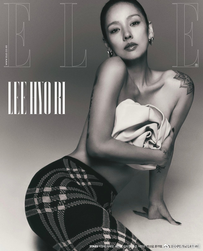 李孝利登上韩国版elle12月刊封面