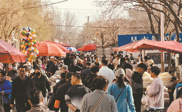 石嘴山市春日早市满是一方人间烟火