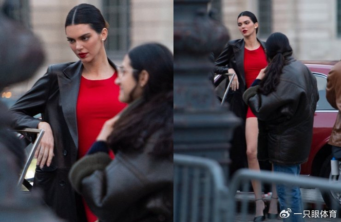 詹娜近照曝光穿红裙秀美腿抱暖水袋街拍极品身材太养眼