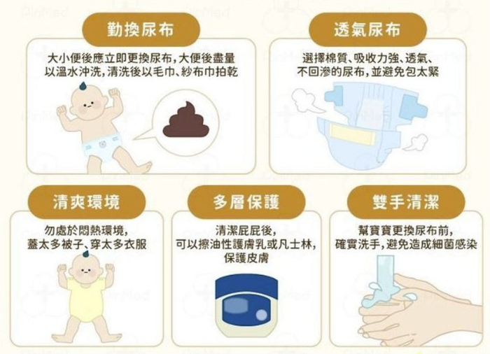 那么,如何预防和治疗尿布疹呢?以下是5个护理方法