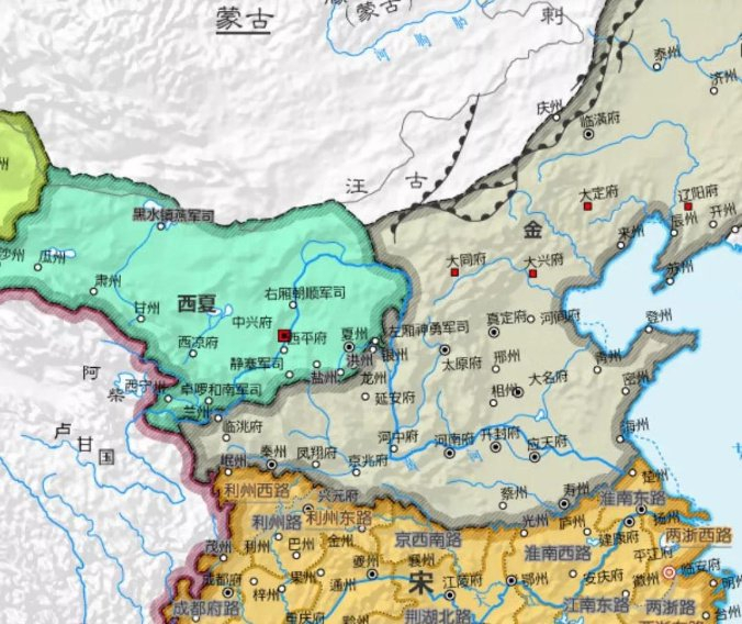 金国遭到蒙古入侵后攻打西夏和南宋导致二者选择联蒙灭金