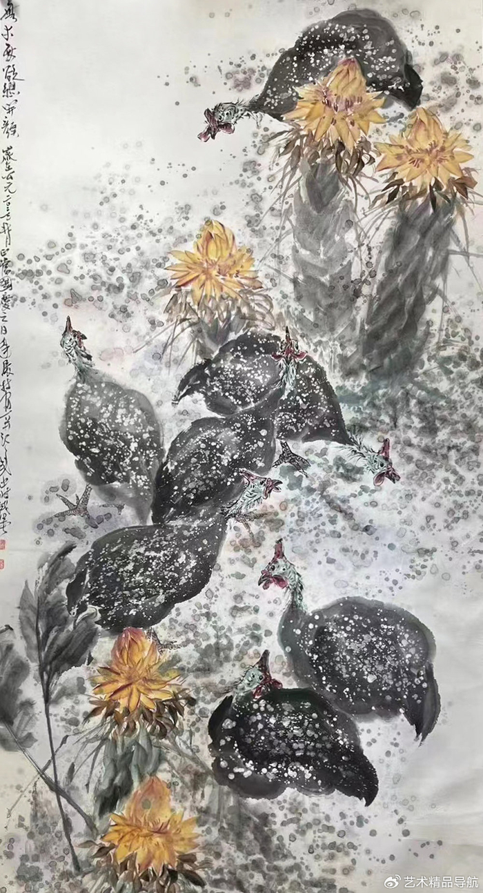 丹青溢彩·迎新年——2024主推艺术名家武仲时作品鉴赏|画鸡|画家