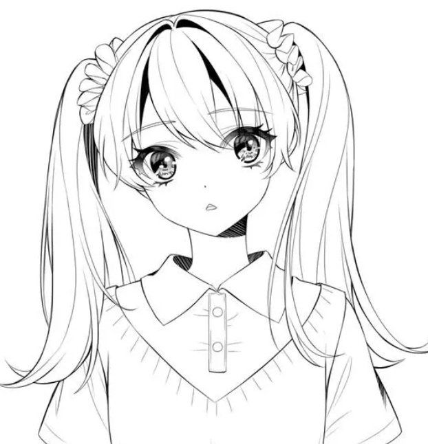 二次元长发怎么画?二次元动漫女生头发画法!