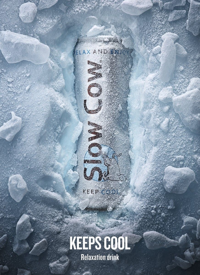 爽爽爽!清爽的冰饮海报设计版式!