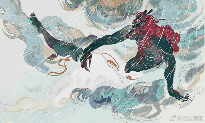 用古风插画还原《山海经》,太赞了!