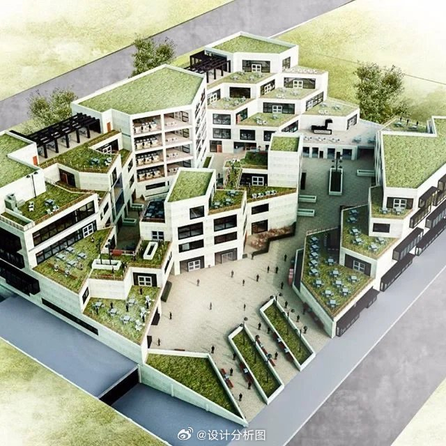 体量丰富的错台空间景观建筑设计