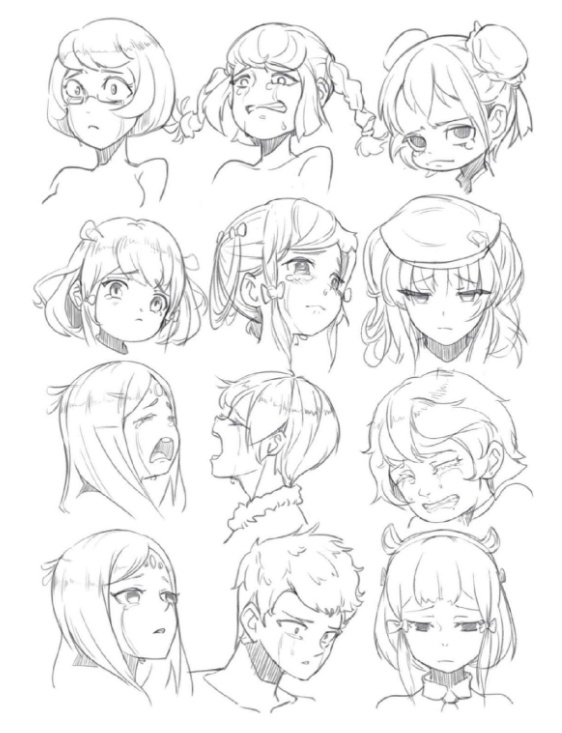 表情怎么画面部表情画法教程画表情僵硬木讷的新手有福啦