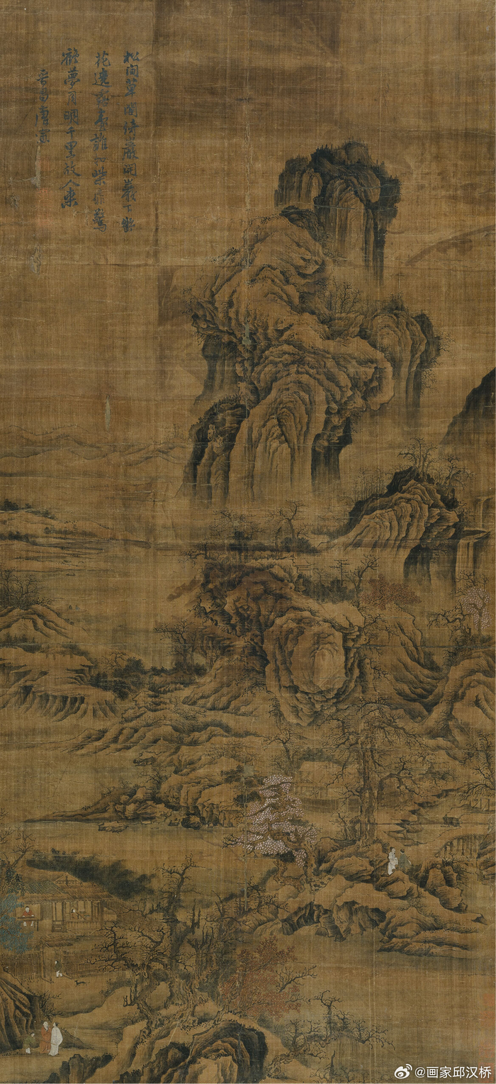 明代唐寅(款)山水画