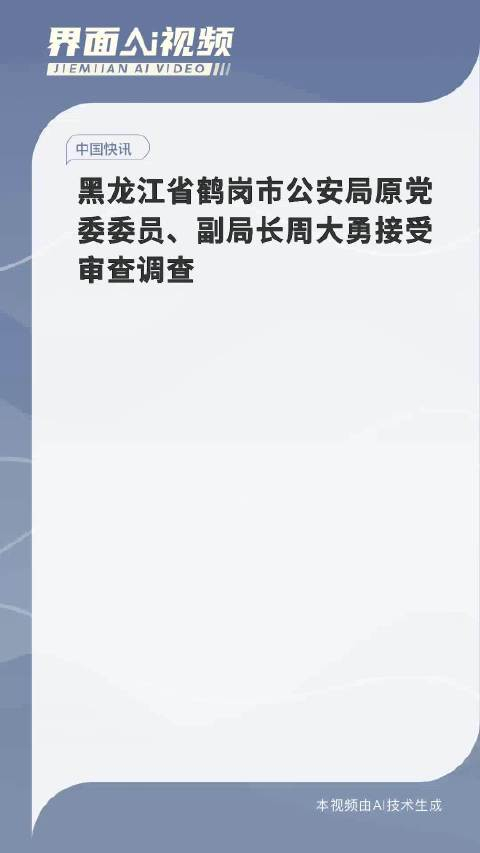 黑龙江省鹤岗市公安局原党委委员副局长周大勇接受审查调查