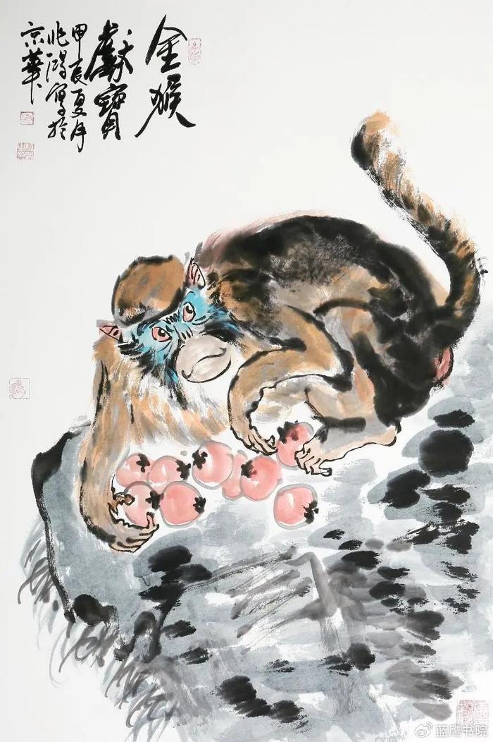 画猴名家刘兆鸿佳作赏析:笔墨高古,形简神完,思想深邃