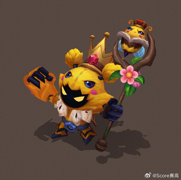 来自画师annie kwon的蜂大王 维迦 3d建模图