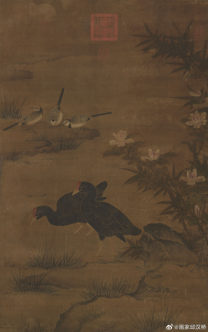 黄荃花鸟画