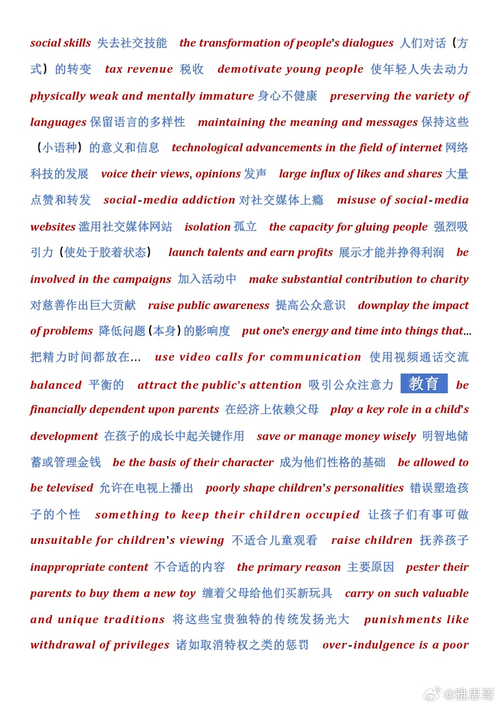 拒绝词穷!雅思大作文7分必背!__财经头条__新浪财经