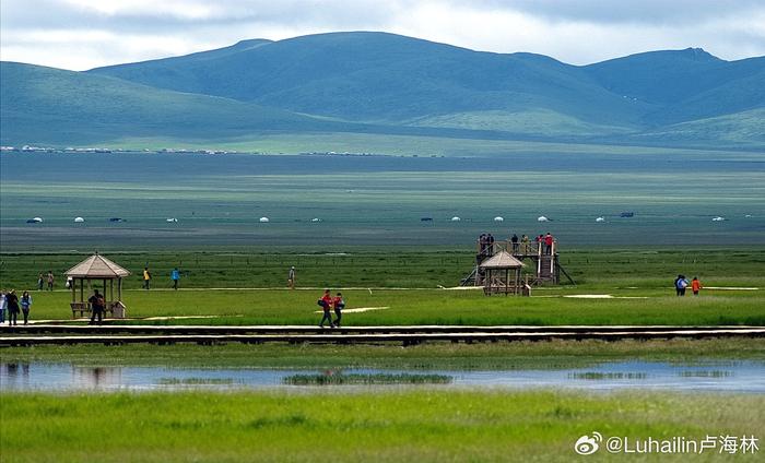 若尔盖花湖照片图片