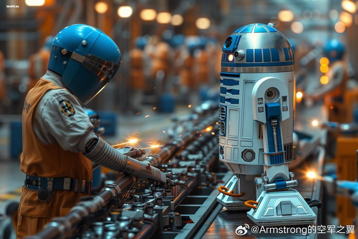 mjai星战机器人r2d2和c3po生产线作者iandai