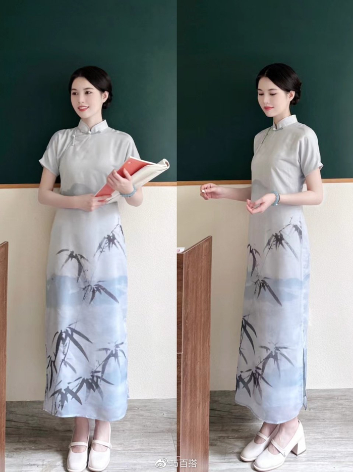人的身材适合旗袍裙,更不知道大家所在的学校让不让女教师穿连衣裙
