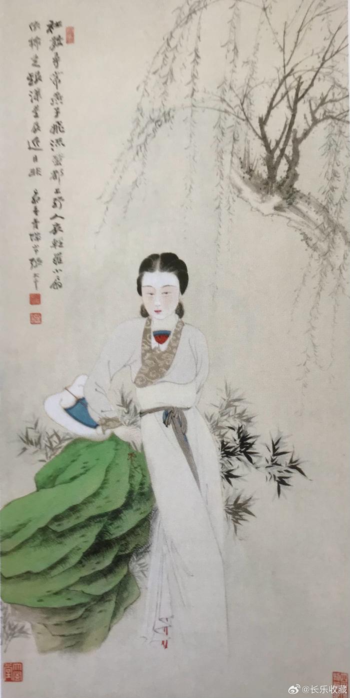 张大千女性题材水墨画欣赏