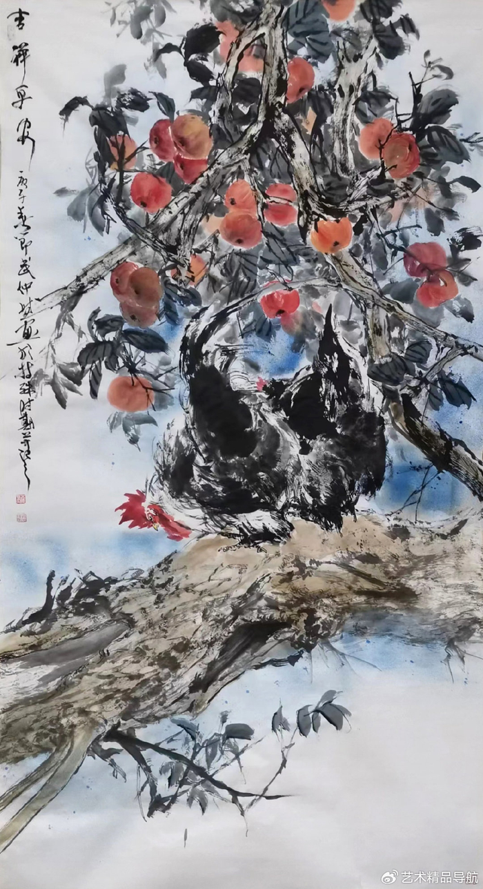 丹青溢彩·迎新年——2024主推艺术名家武仲时作品鉴赏|画鸡|画家