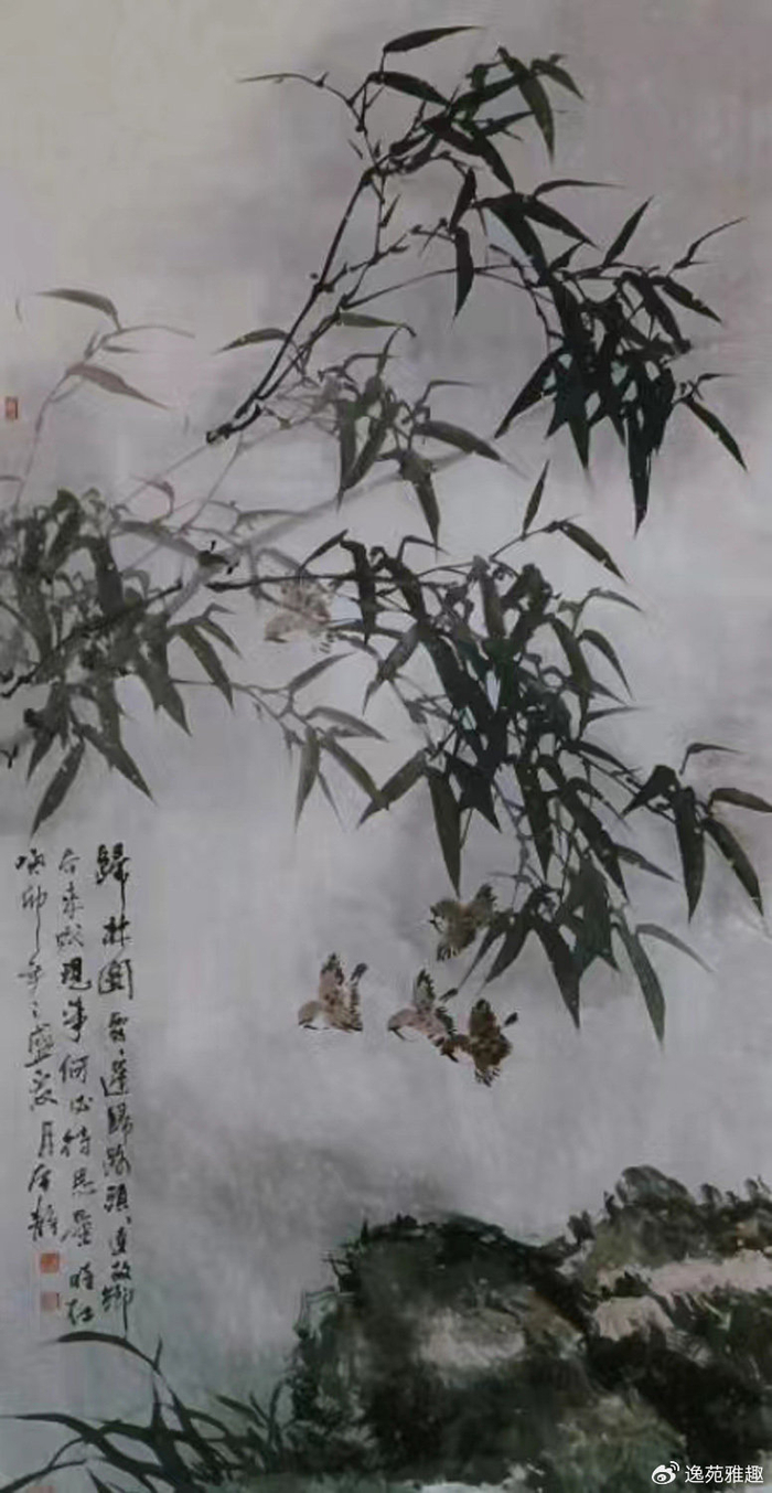 作品赏析张本静水墨竹影墨色灵动竹韵诗意