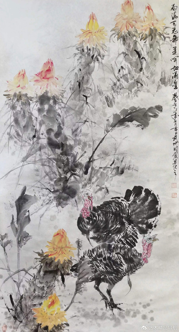 丹青溢彩·迎新年——2024主推艺术名家武仲时作品鉴赏|画鸡|画家