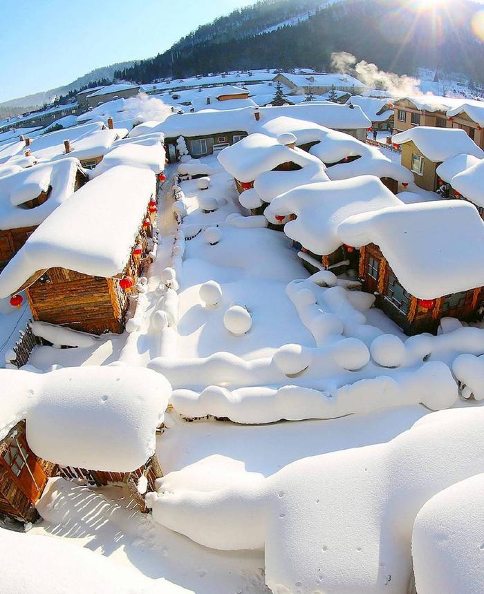 牡丹江雪景图片