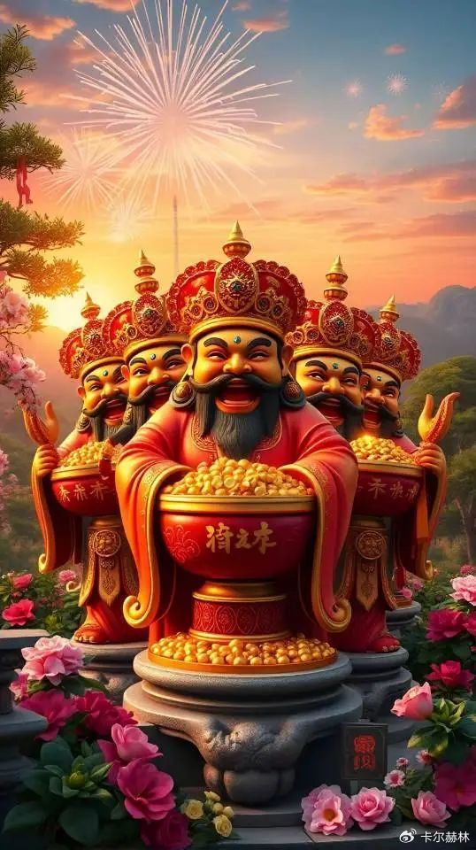 ai绘画:来自东南亚的五路财神