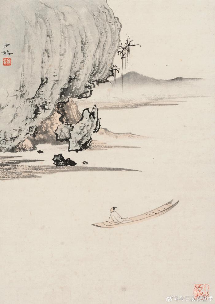 画家陈少梅山水画