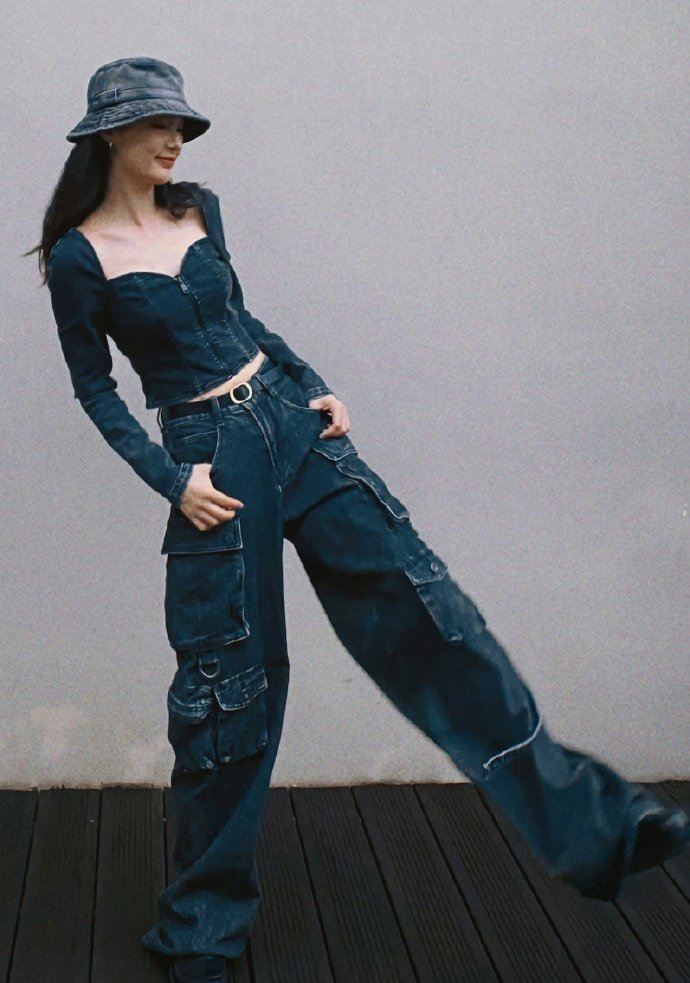 李沁牛仔套装676767今日份牛仔女孩甜酷满分