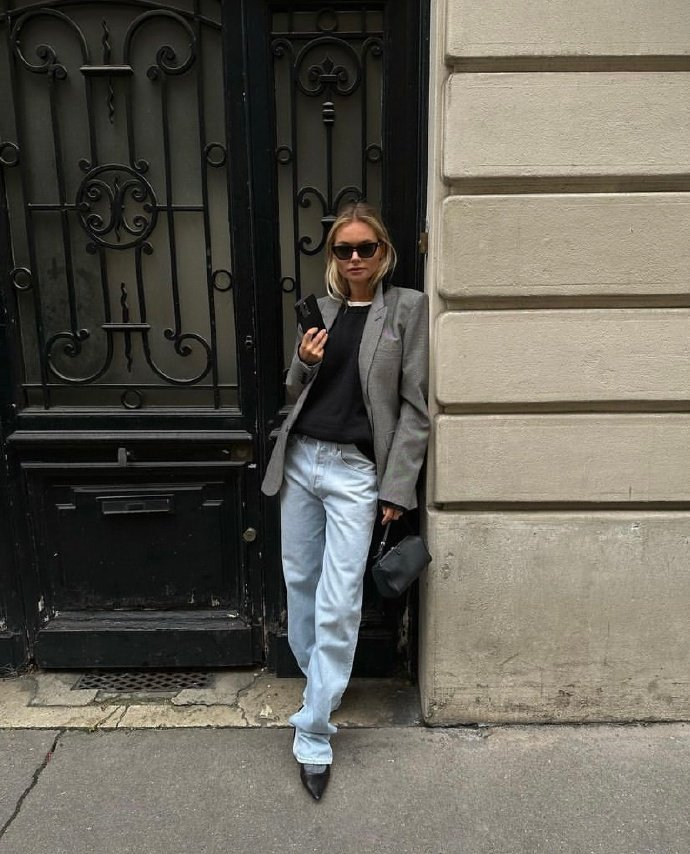 英国时尚博主简约气质穿搭