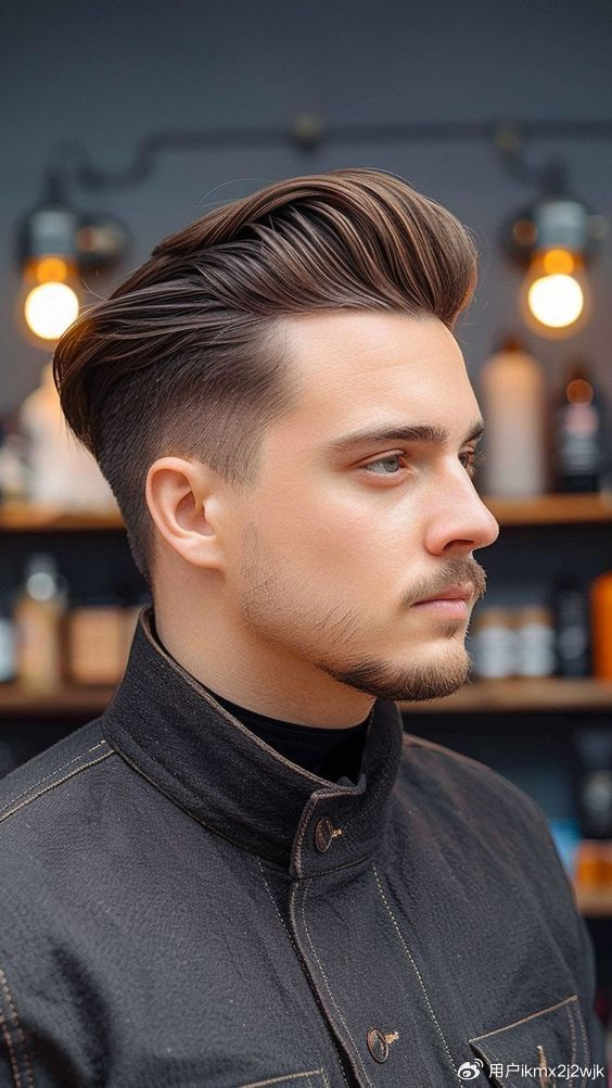 男发剪来剪去,两侧铲短大背头最帅气