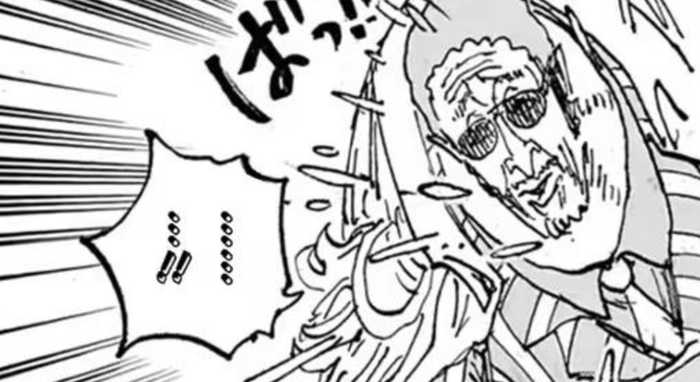 山治带着贝加庞克跑路,路飞独自一人留下来,一手按住土星萨坦的脑袋