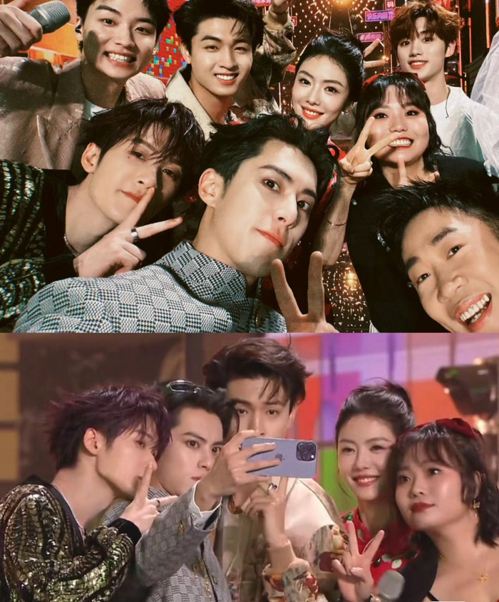 好六团抱一起 何老师谢娜抱一起 汪涵大张伟王一博抱一起……__财经