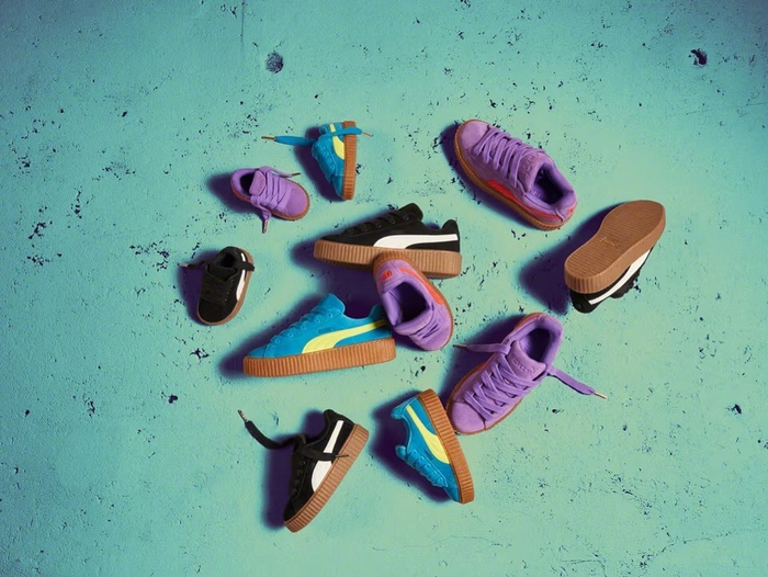 出镜自己的品牌fenty x puma 最新合作系列鞋品广告大片