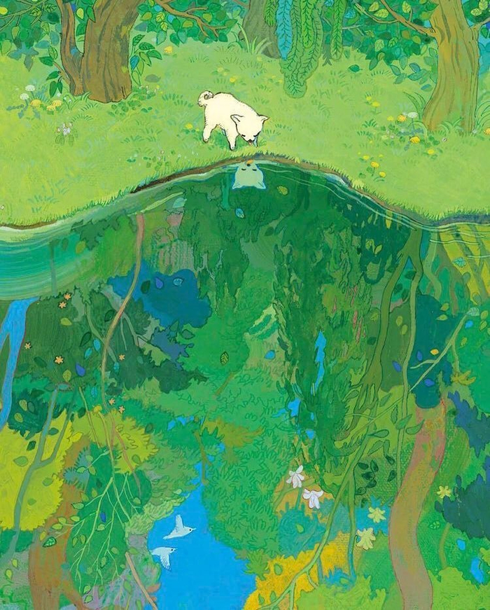 来自插画师yoriyuki67清新治愈的插画作品