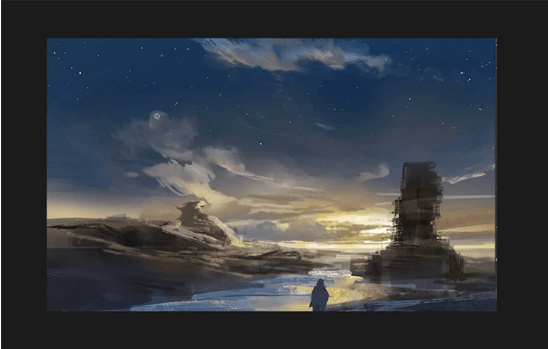 画夜空.