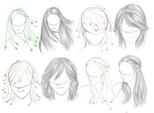 教你画漂亮头发的简单方法!