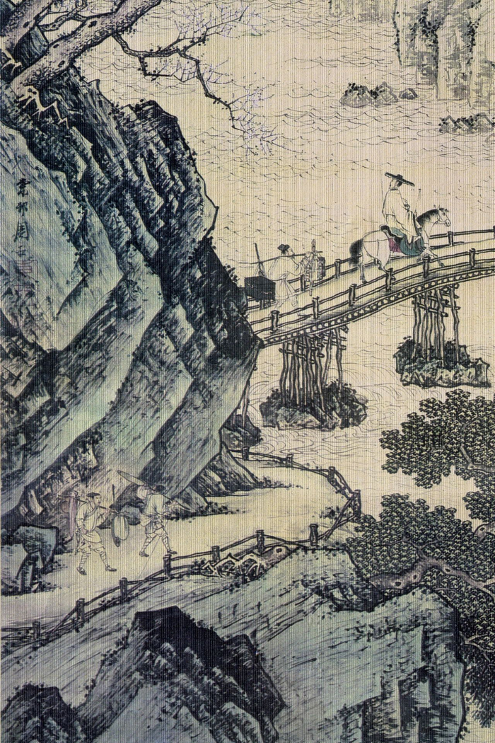 春山游骑图