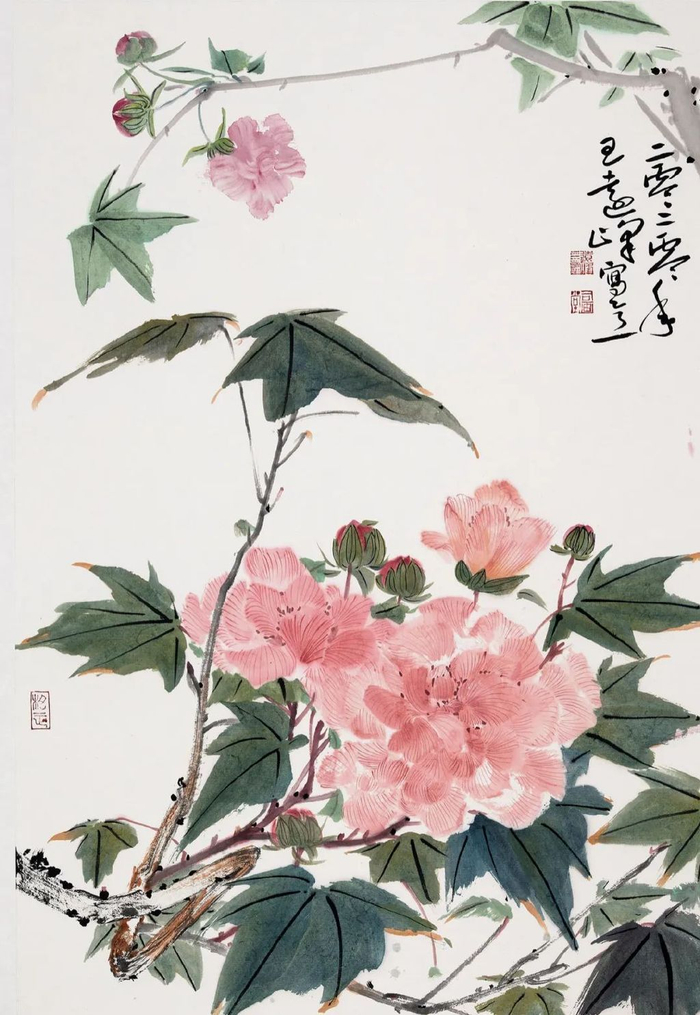 纸本设色-68cm×46cm满纸春光纸本设色-68cm×46cm王远峰的花鸟国画
